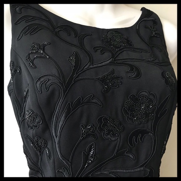 2 pcs Carmen Marc Valvo Sequin Embroidered Dress - Picture 3 of 6